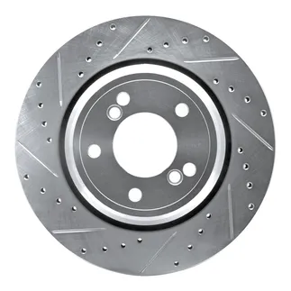 R1 Concepts EDZ-31050L Brake Rotor Drilled and Slotted Silver